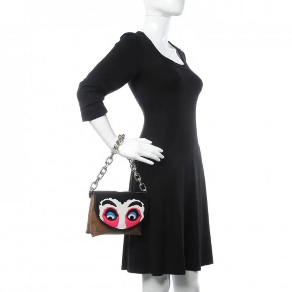 LOUIS VUITTON Reverse Monogram Kabuki Japan Eyes Pochette shoulder bag Pink LV - Picture 2 of 12